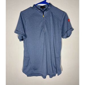 McDonald’s Employee Uniform Shirt Medium Blue Quarter Zip by Apparel Collection